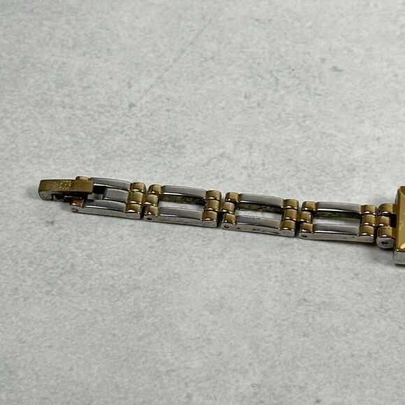 Anne Klein Watch Womens 16mm Rectangle Two Tone Link Band Quartz New Battery - Picture 4 of 16